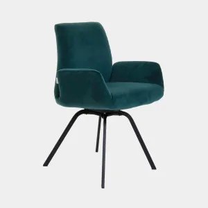 Lily - Swivel Armchair In Bottle Velvet