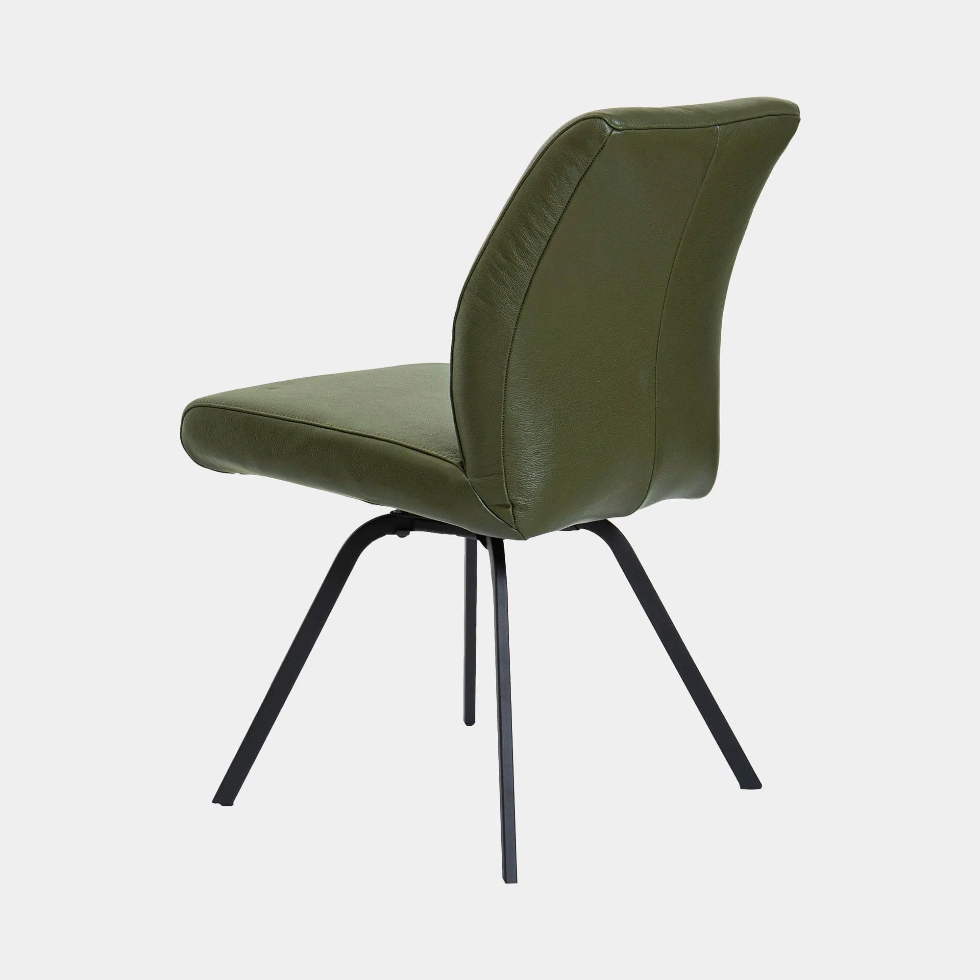 Lily - Swivel Dining Chair In Hunter Leather