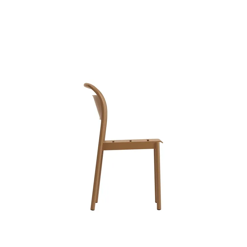 Linear Steel Side Chairs, Burnt Orange