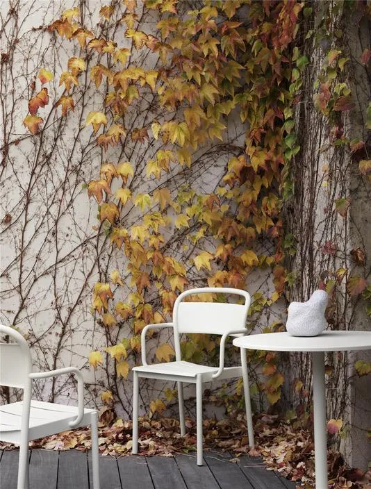 Linear Steel Side Chairs, Burnt Orange