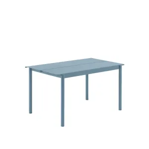Linear Steel Table, Pale Blue 140cm