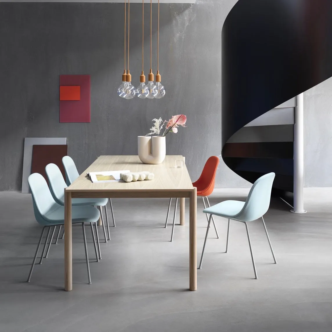 Linear Wood Table, Oak, 200 cm