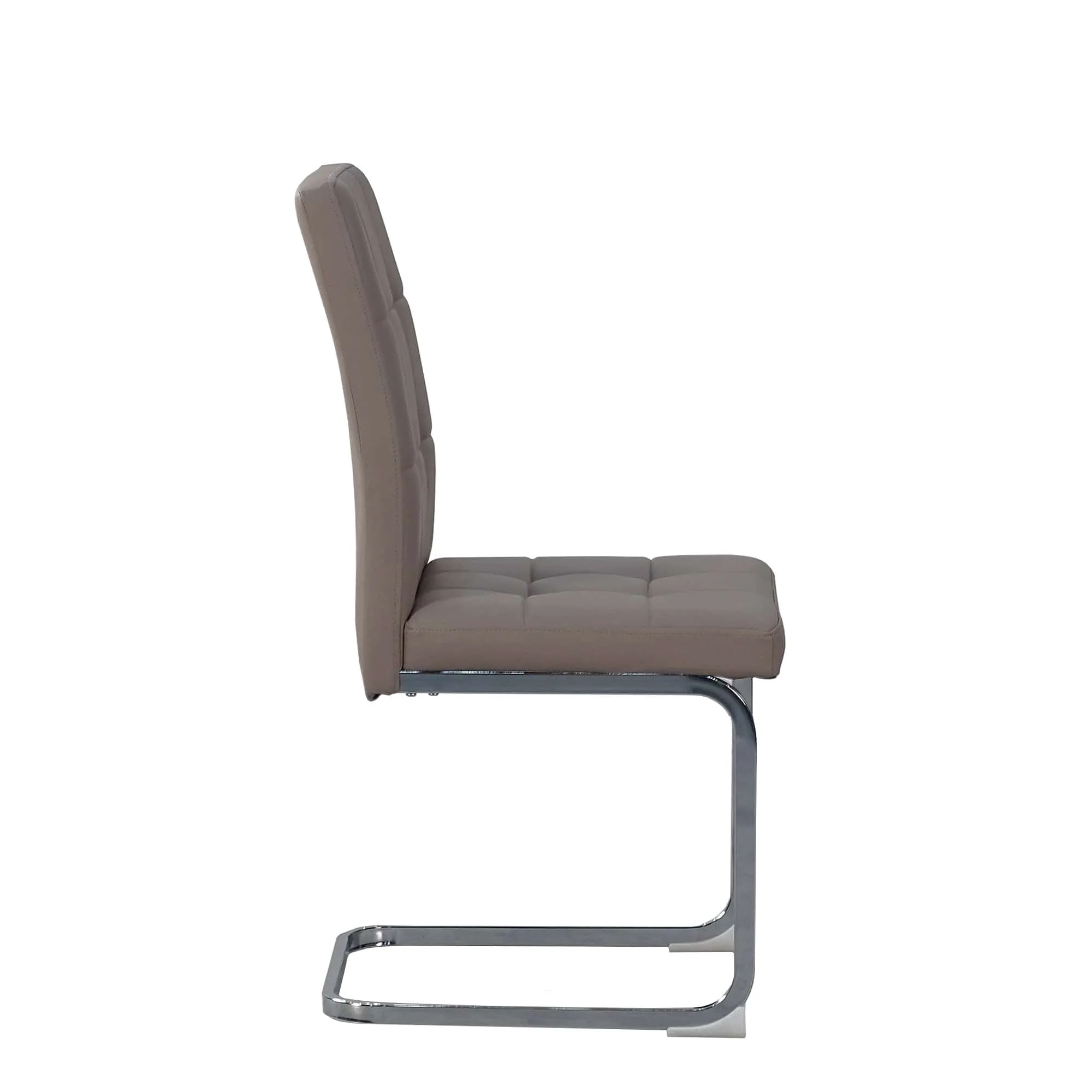Lucas - Cantilever Dining Chair In PU With Chrome Base