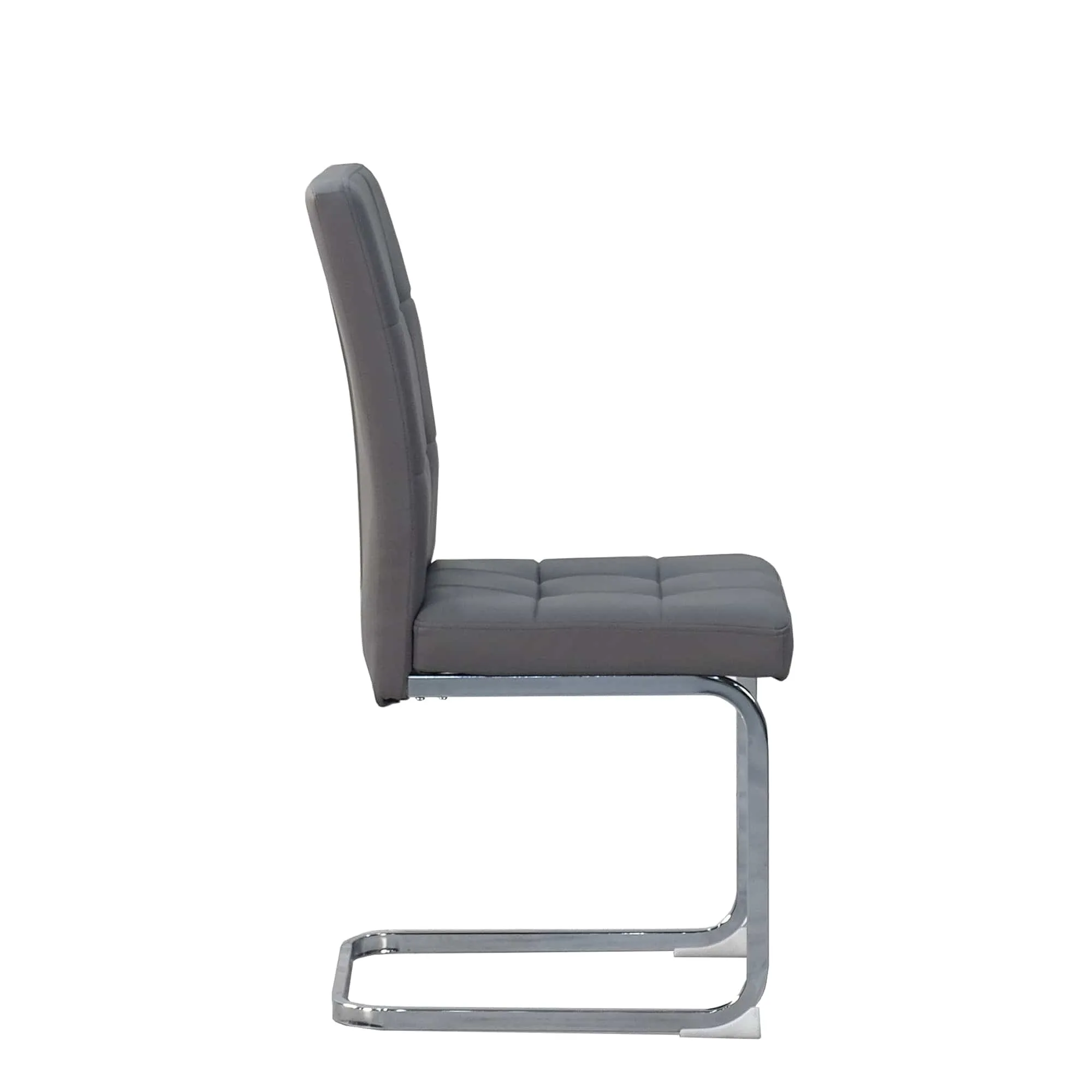 Lucas - Cantilever Dining Chair In PU With Chrome Base