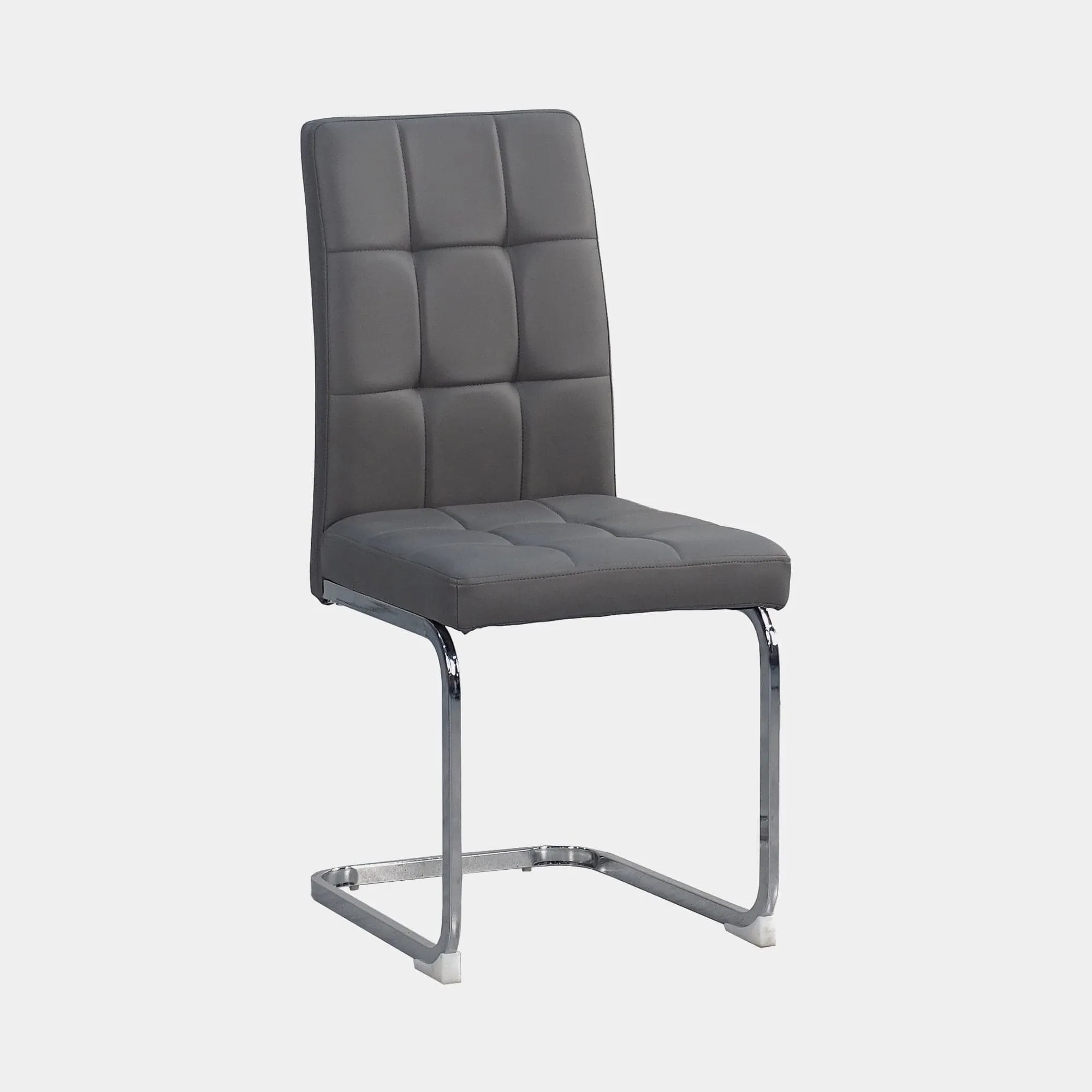 Lucas - Cantilever Dining Chair In PU With Chrome Base