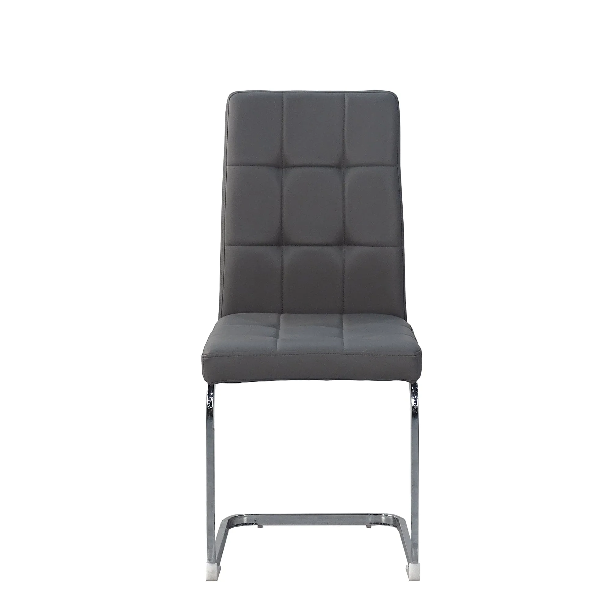 Lucas - Cantilever Dining Chair In PU With Chrome Base