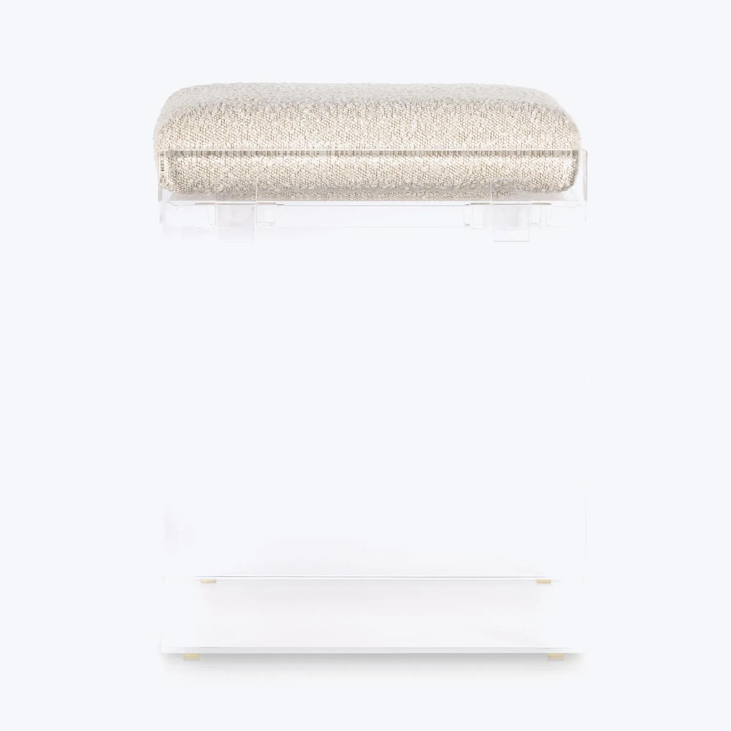 Lucite Upholstered Bench