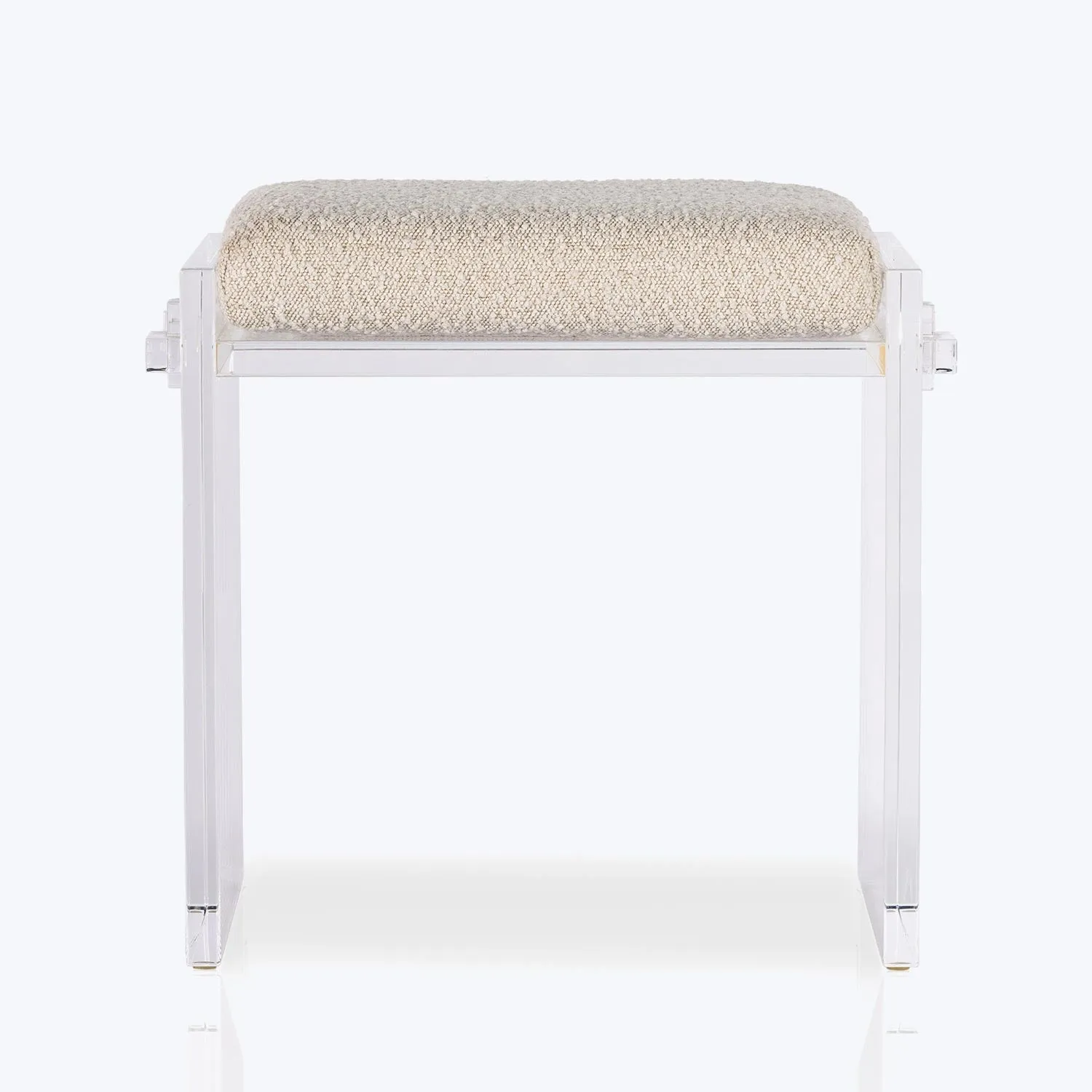 Lucite Upholstered Bench