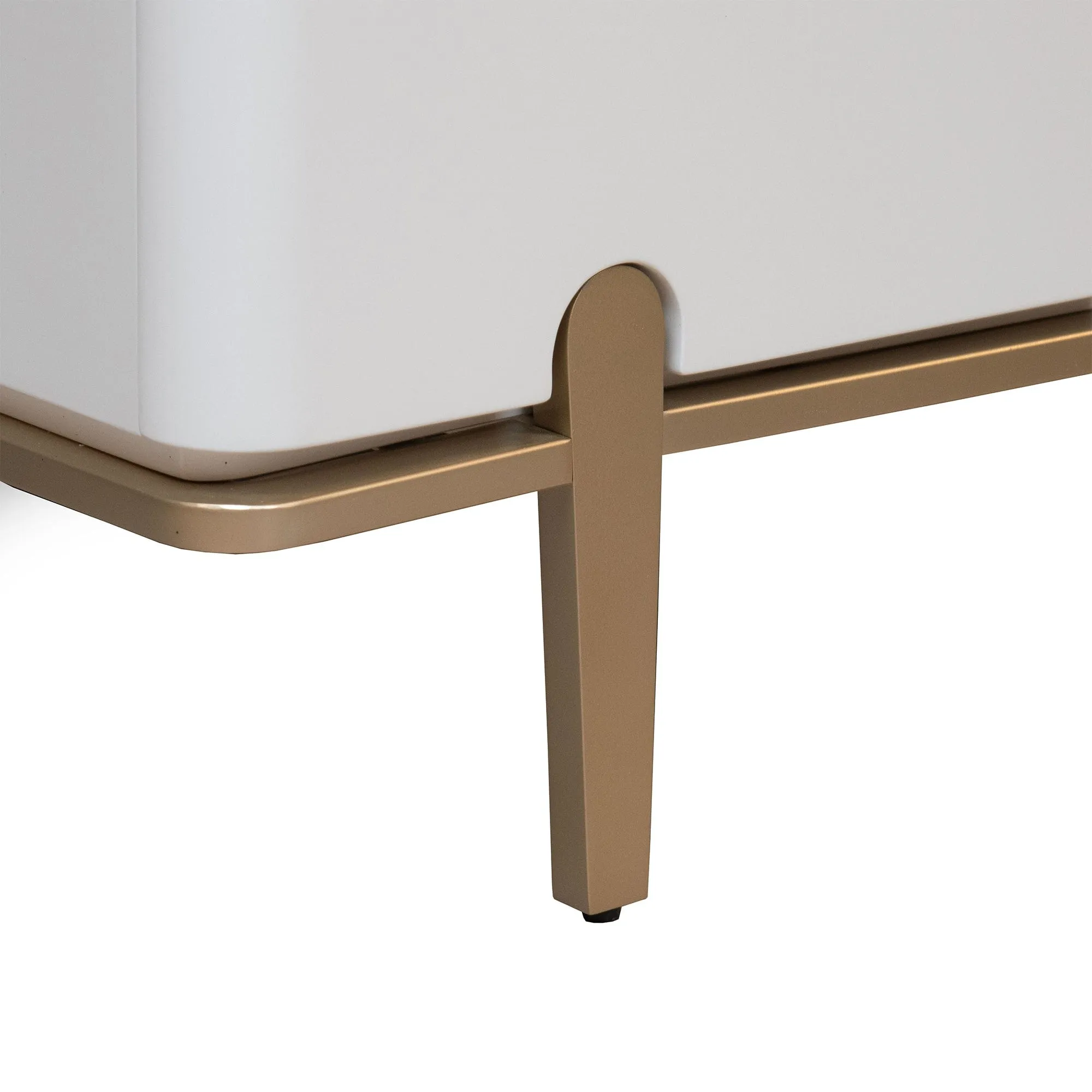 Majestic - 135cm 4 Door Sideboard With Matte White Ceramic Top