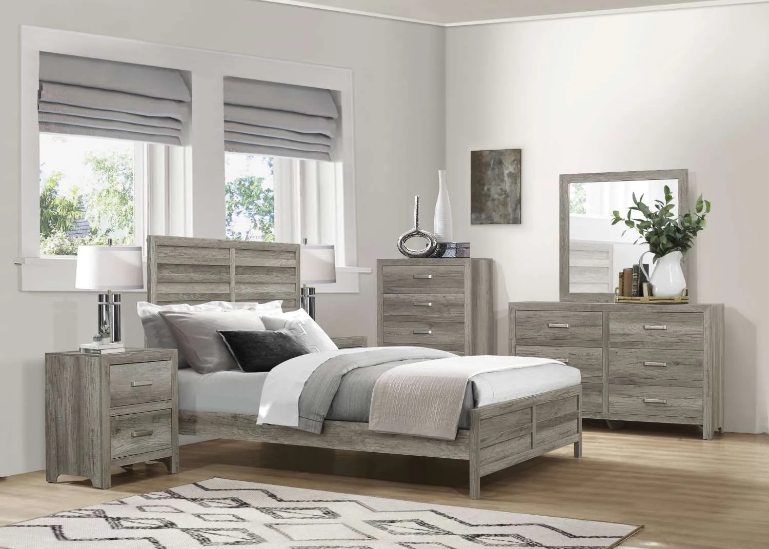 Mandan 6 Drawer Dresser - Weathered Grey