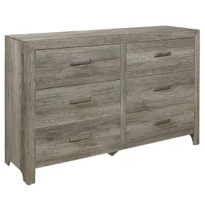 Mandan 6 Drawer Dresser - Weathered Grey