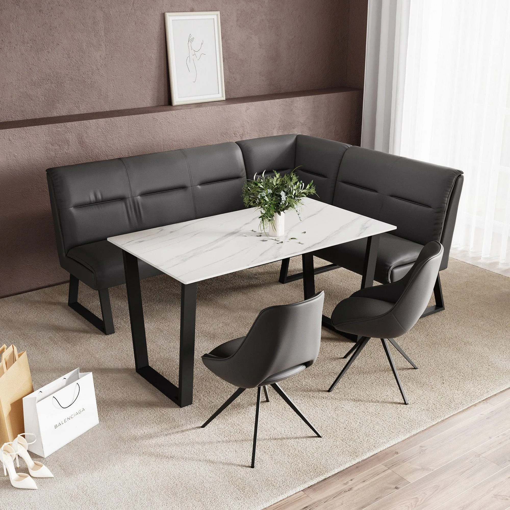Matera - Swivel Dining Chair In PU