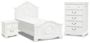 Melanie 5-Piece Twin Bedroom Package - White