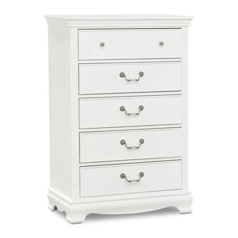 Melanie 5-Piece Twin Bedroom Package - White
