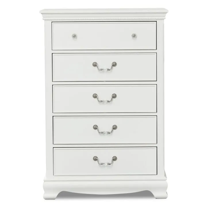 Melanie 5-Piece Twin Bedroom Package - White