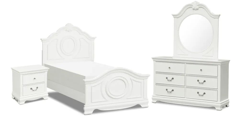 Melanie 6-Piece Full Bedroom Package - White