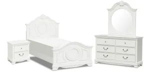 Melanie 6-Piece Twin Bedroom Package - White