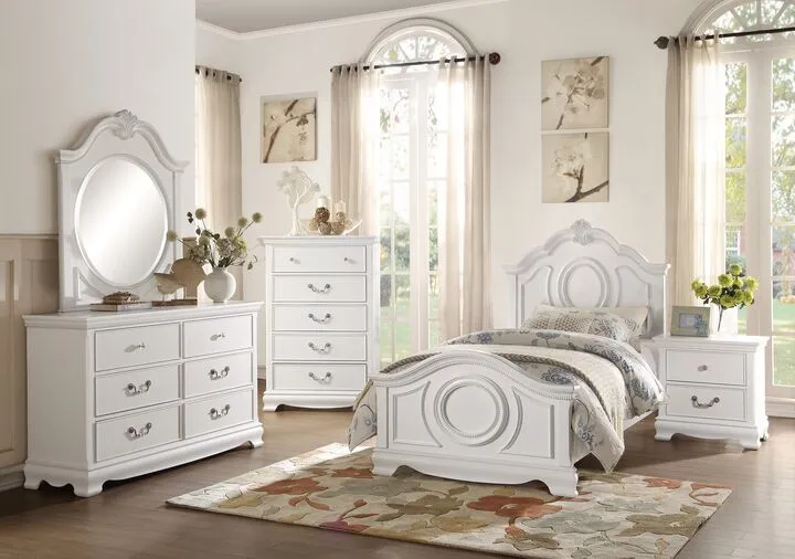 Melanie 6-Piece Twin Bedroom Package - White