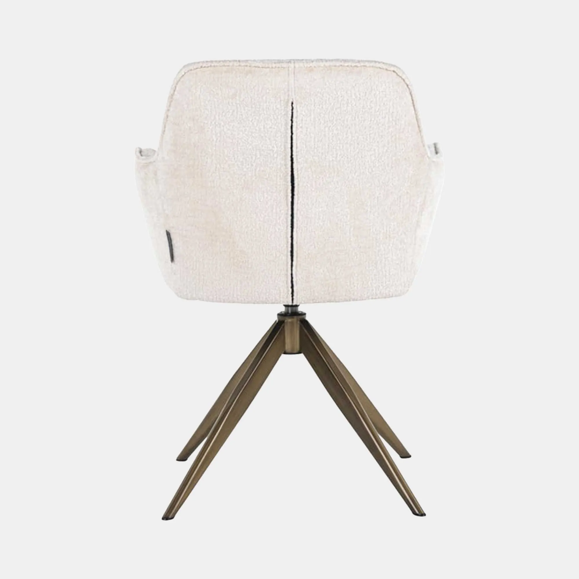Mila - Dining Chair In White Chenille