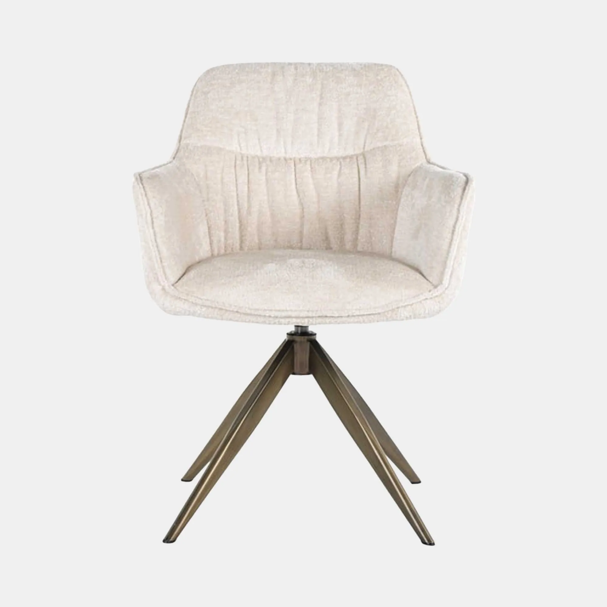 Mila - Dining Chair In White Chenille