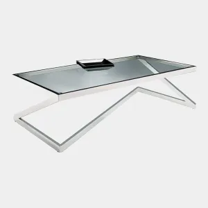 Mistral - Rectangular Coffee Table In Tempered Glass