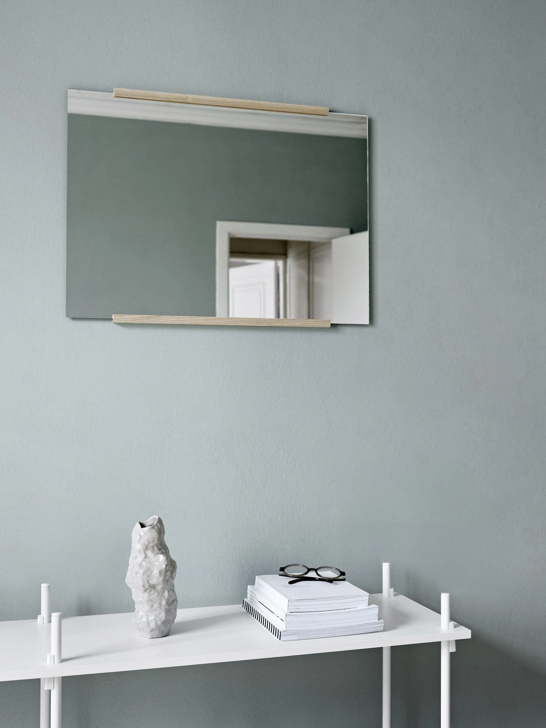 Moebe Rectangular Wall Mirror 101,8x70 Cm, Ash