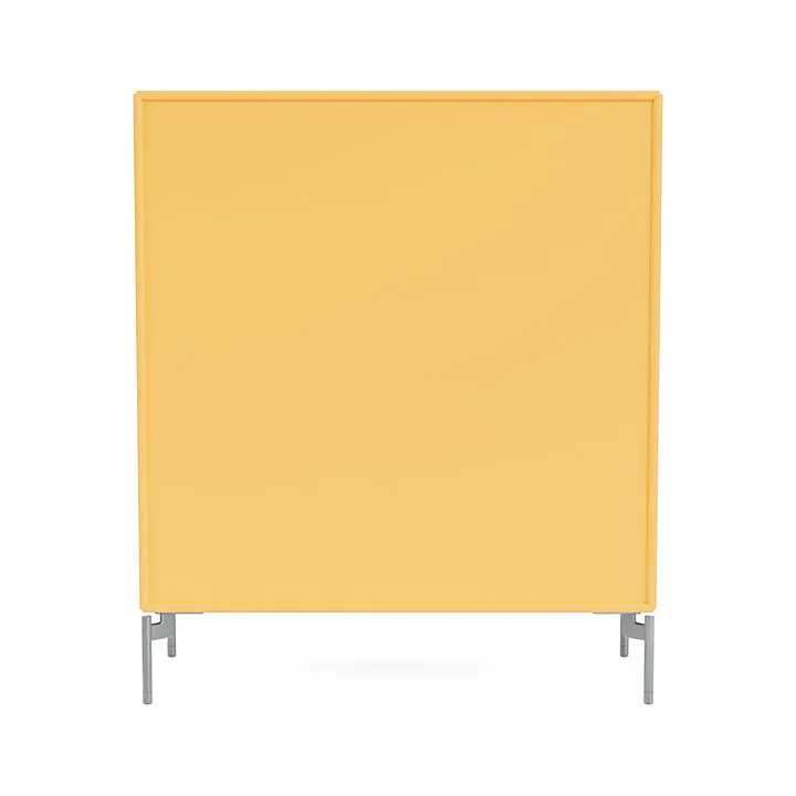 Montana Cover Cabinet With Legs, Acacia/Matt Chrome