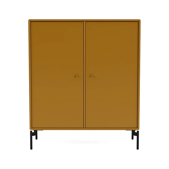 Montana Cover Cabinet With Legs, Amber/Black