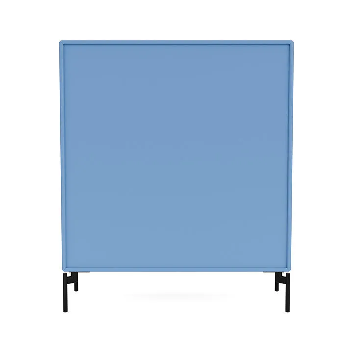 Montana Cover Cabinet With Legs, Azure Blue/Black