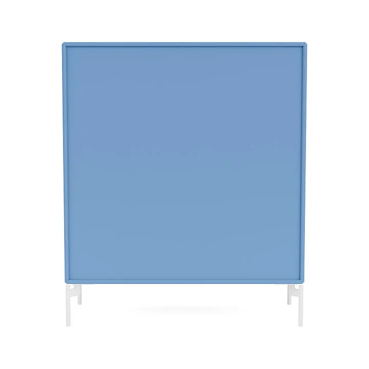 Montana Cover Cabinet With Legs, Azure Blue/Snow White
