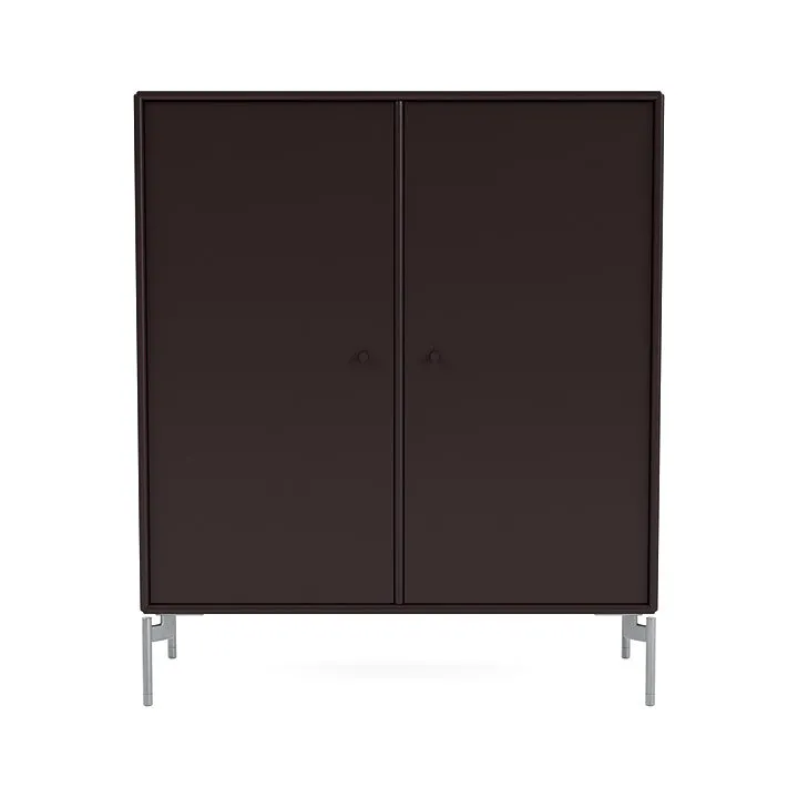 Montana Cover Cabinet With Legs, Balsamic/Matt Chrome