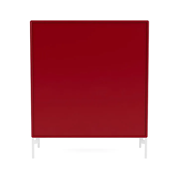 Montana Cover Cabinet With Legs, Beetroot/Snow White