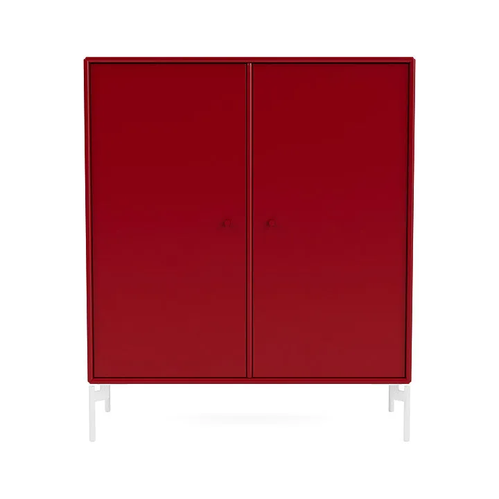 Montana Cover Cabinet With Legs, Beetroot/Snow White