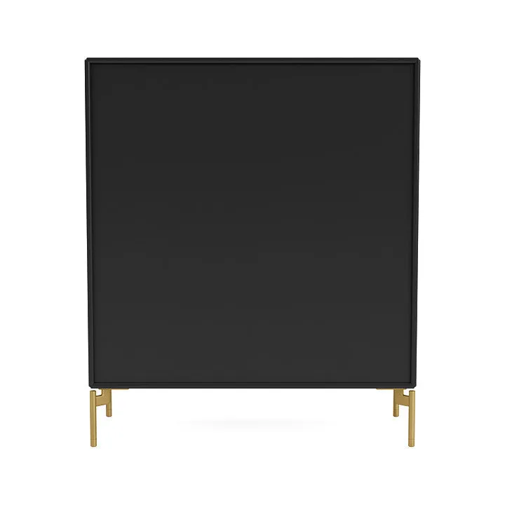 Montana Cover Cabinet With Legs, Black/Brass