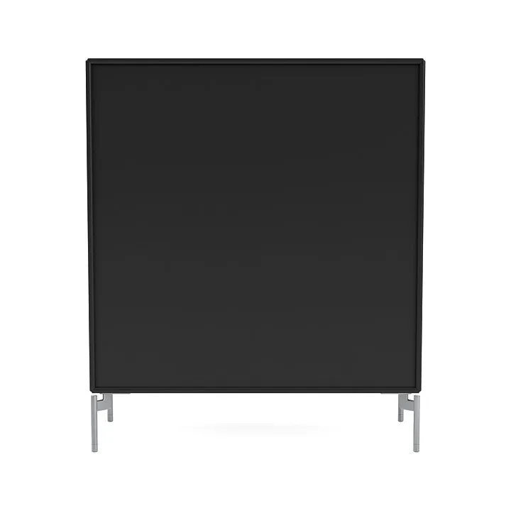 Montana Cover Cabinet With Legs, Black/Matt Chrome