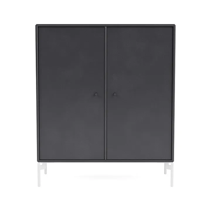 Montana Cover Cabinet With Legs, Carbon Black/Snow White