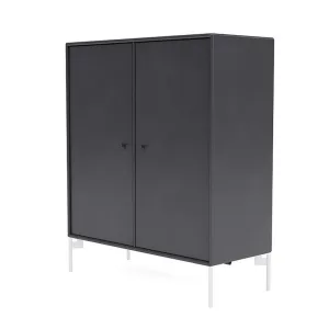 Montana Cover Cabinet With Legs, Carbon Black/Snow White