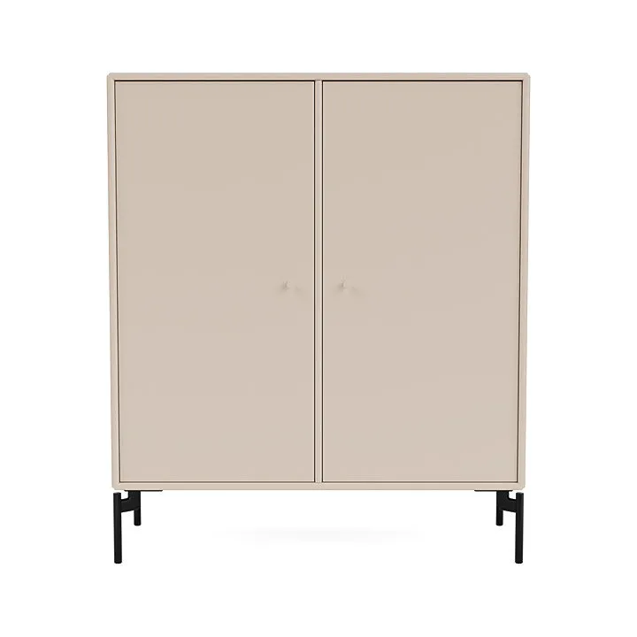 Montana Cover Cabinet With Legs, Clay/Black