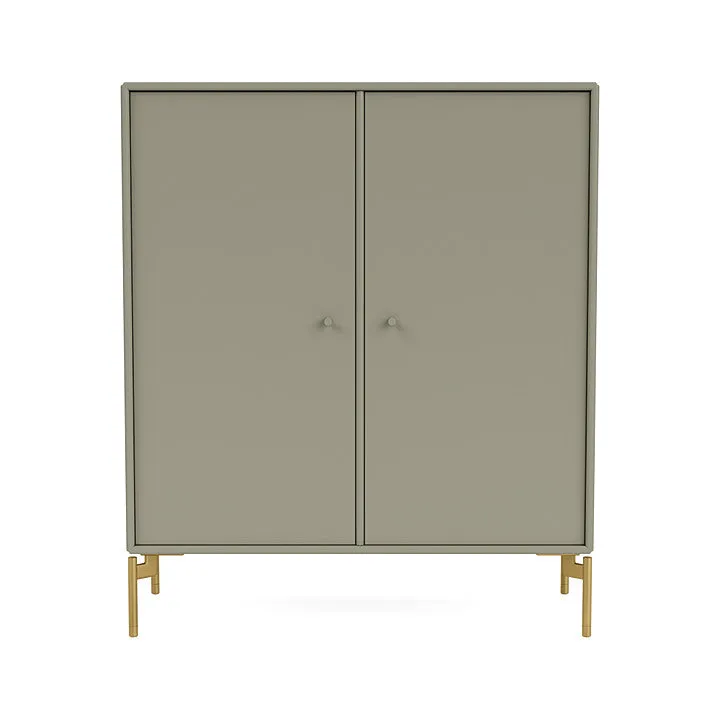 Montana Cover Cabinet With Legs, Fennel/Brass
