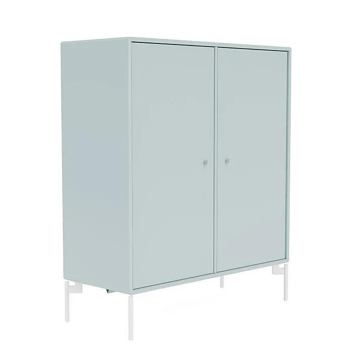 Montana Cover Cabinet With Legs, Flint/Snow White