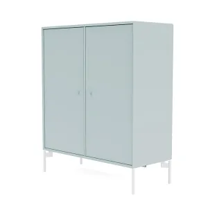Montana Cover Cabinet With Legs, Flint/Snow White