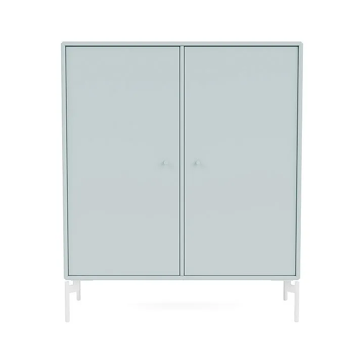 Montana Cover Cabinet With Legs, Flint/Snow White