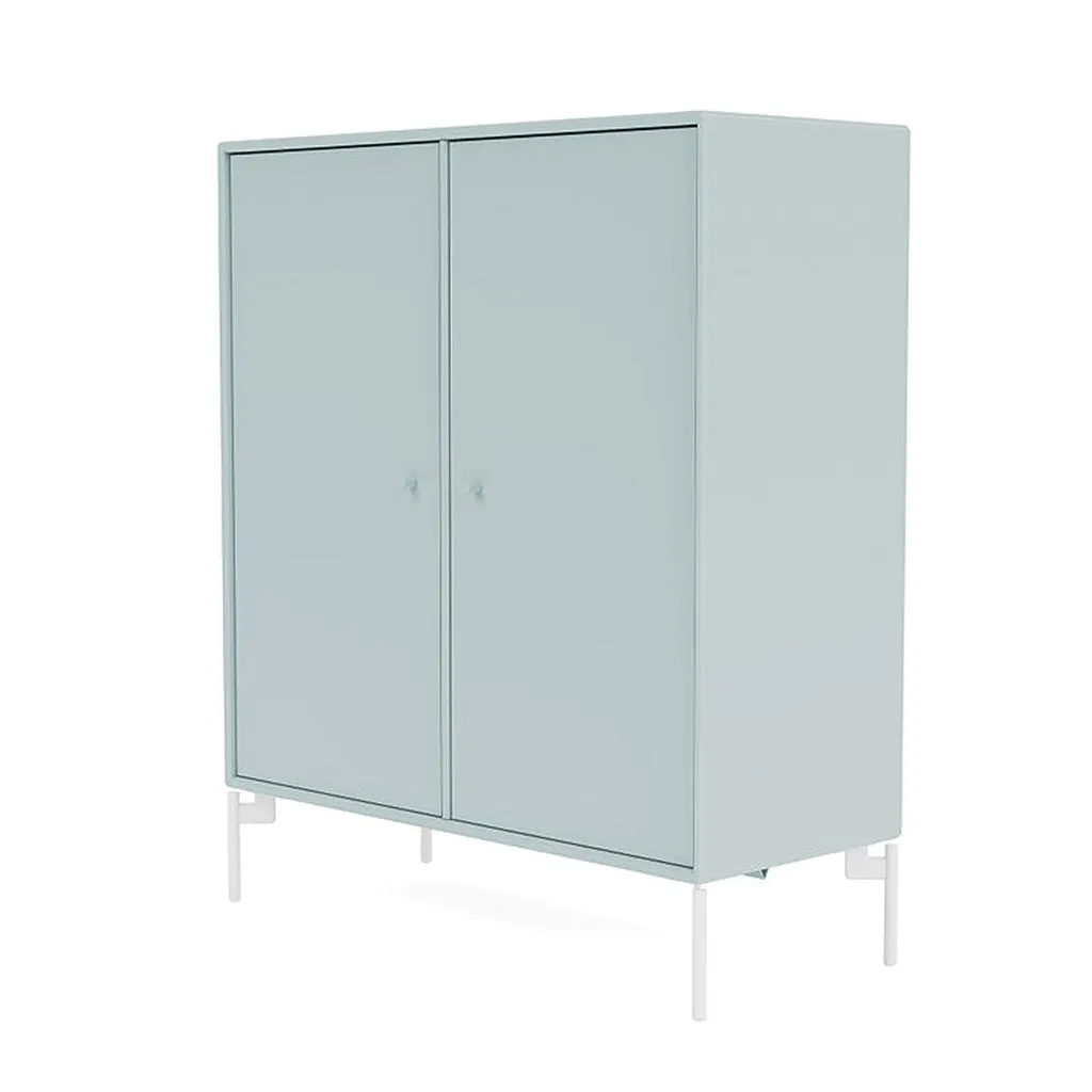 Montana Cover Cabinet With Legs, Flint/Snow White