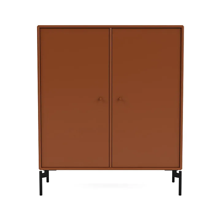Montana Cover Cabinet With Legs, Hazelnut/Black