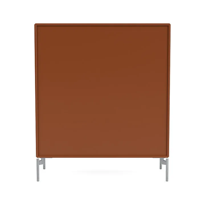 Montana Cover Cabinet With Legs, Hazelnut/Matt Chrome