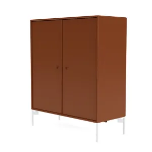 Montana Cover Cabinet With Legs, Hazelnut/Snow White