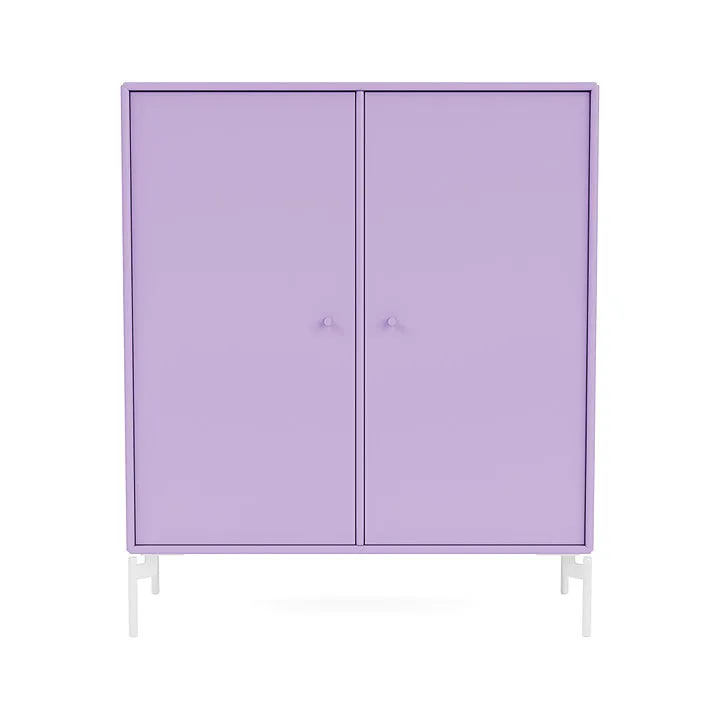Montana Cover Cabinet With Legs, Iris/Snow White