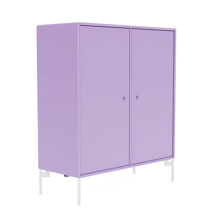 Montana Cover Cabinet With Legs, Iris/Snow White