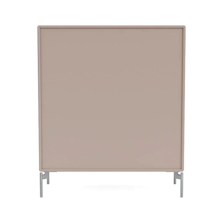 Montana Cover Cabinet With Legs, Mushroom Brown/Matt Chrome