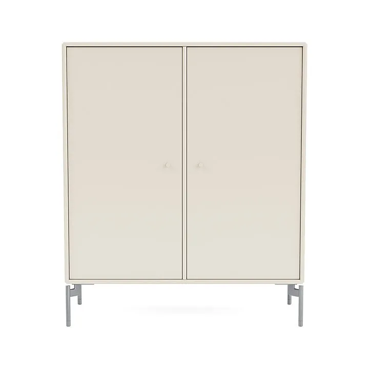 Montana Cover Cabinet With Legs, Oat/Matt Chrome